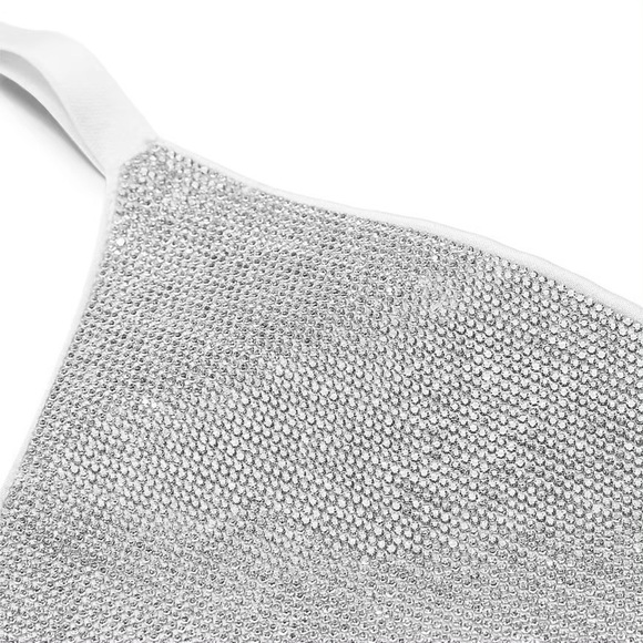 Victoria’s Secret Extra Small Delfin Grey Very Sexy Shine Triangle Bralette - Picture 2 of 5